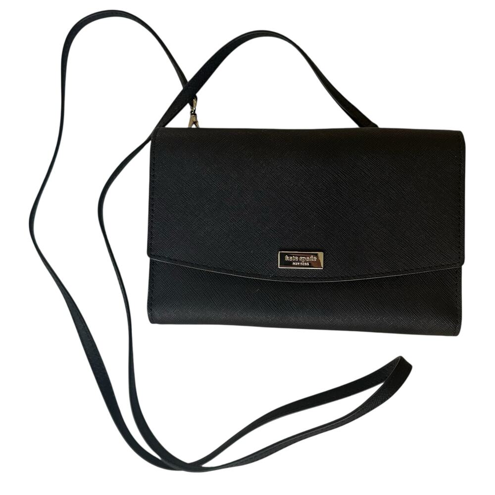 Kate Spade Womens Handbag Purse Black Small Wallet Minimalist Capsule Everyday - Picture 1 of 10